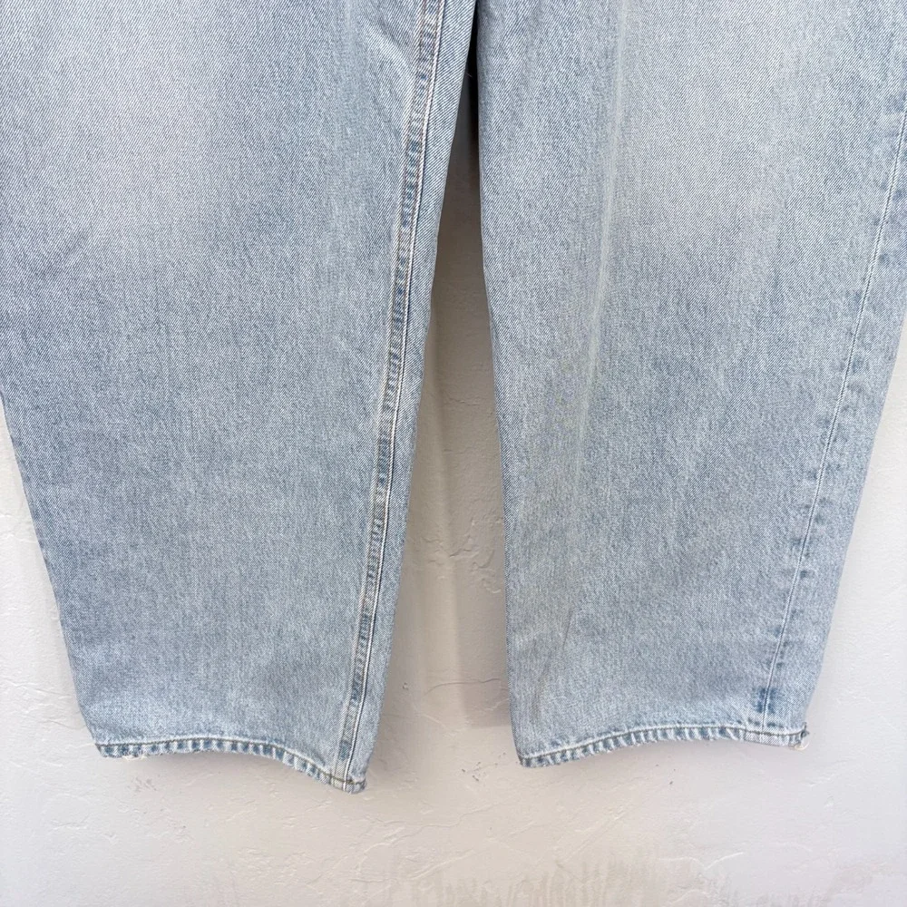 AGolde Broken Waistband Jeans Women Size 34 Blue Light Wash New - Picture 4 of 14